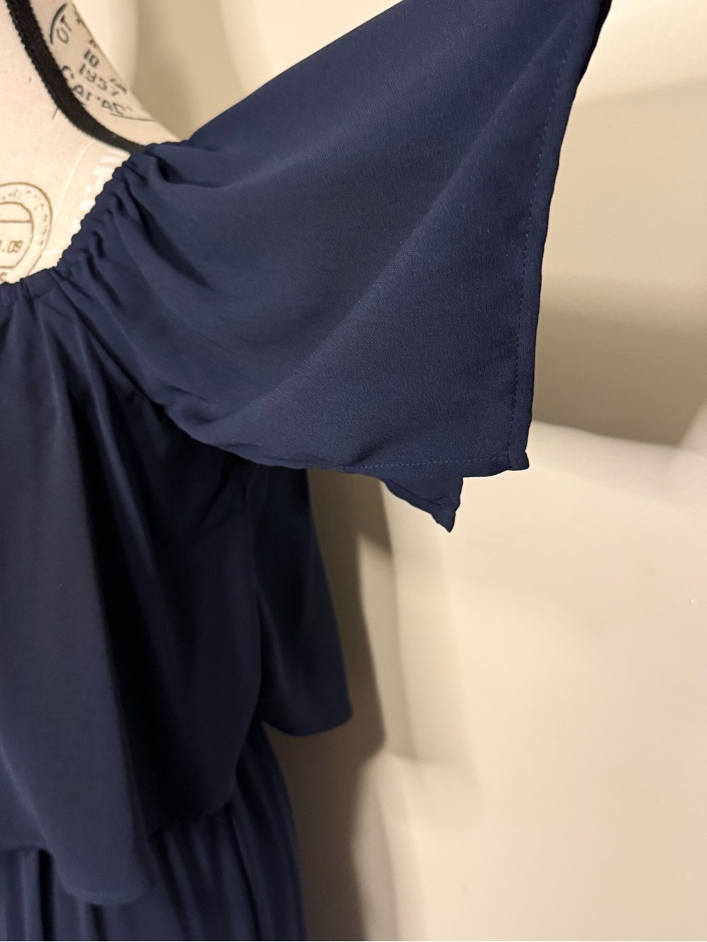 NWT - Sugarlips Navy Blue Off-Shoulder Jumpsuit Romper - Size Small - Picture 6 of 10